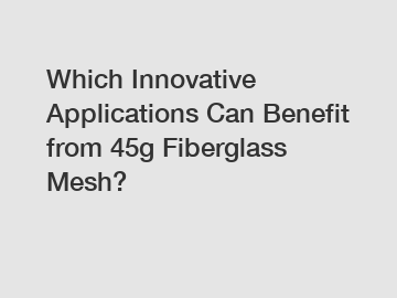 Which Innovative Applications Can Benefit from 45g Fiberglass Mesh?