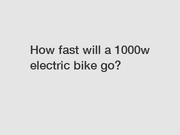 How fast will a 1000w electric bike go?